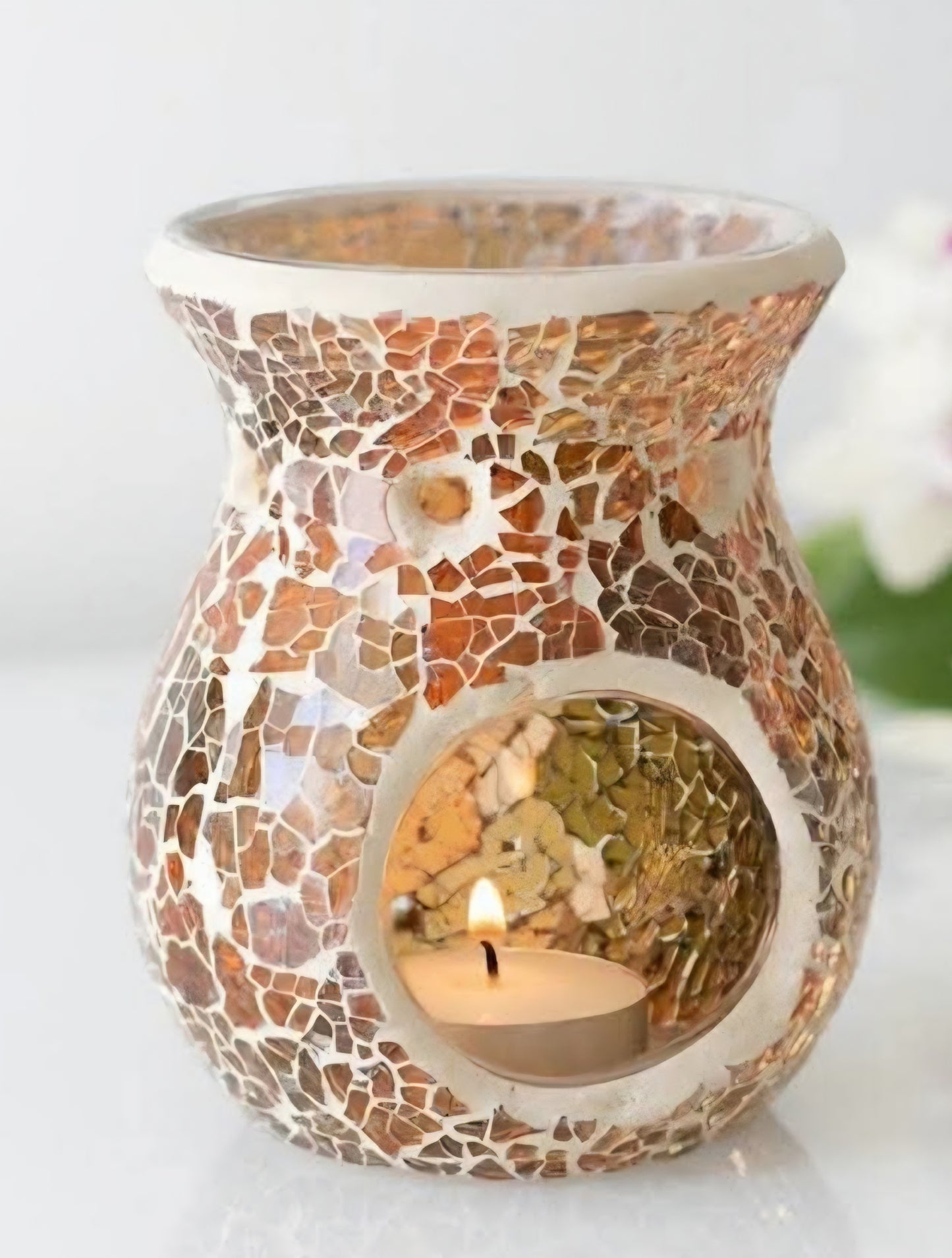 Rose Gold Mosaic Wax Melt Burner