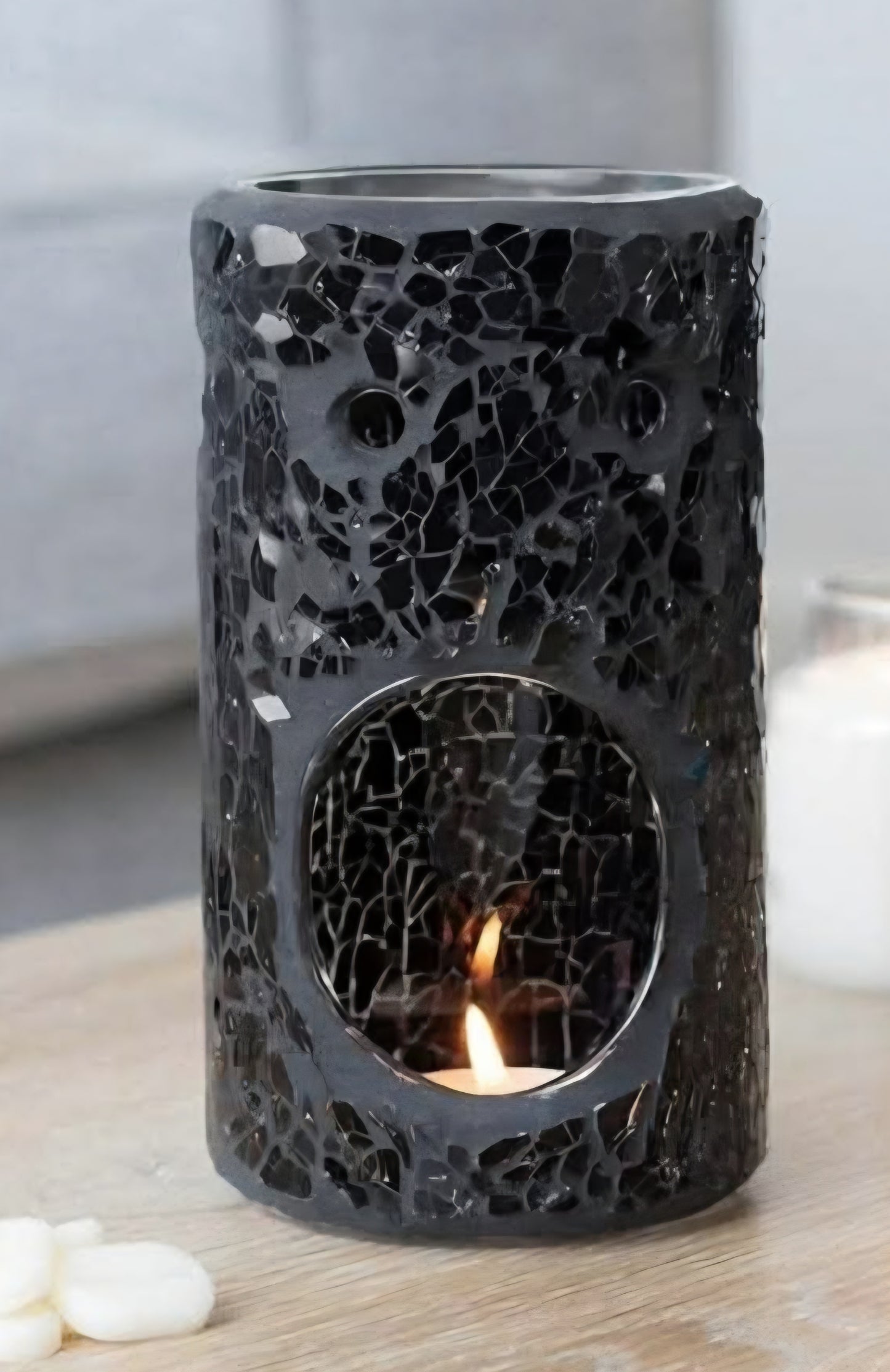 Black Mosaic Wax Melt Burner